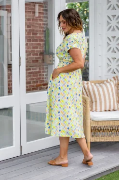 Millie Midi Dress in Diced