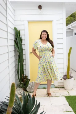 Millie Midi Dress in Diced