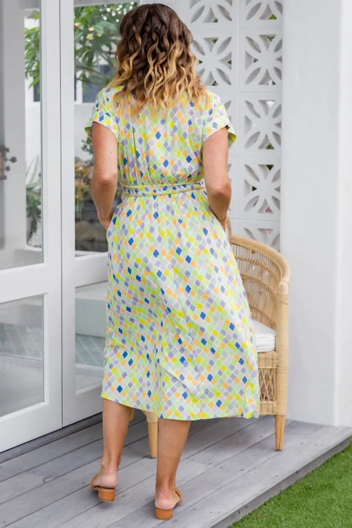 Millie Midi Dress in Diced