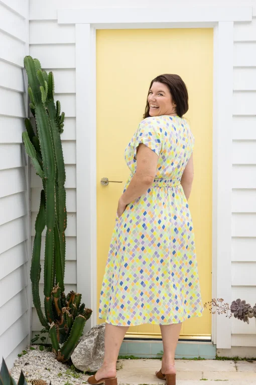 Millie Midi Dress in Diced