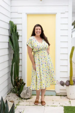 Millie Midi Dress in Diced