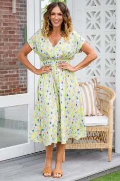 Millie Midi Dress in Diced
