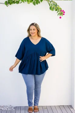 Peak Top in Navy