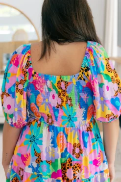 Peri Party Dress in Floral Fancy by Kasey Rainbow