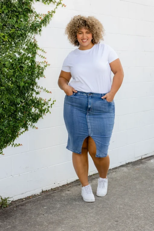Riley Denim Midi Skirt