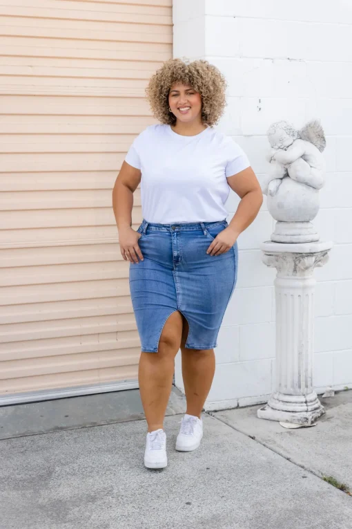 Riley Denim Midi Skirt