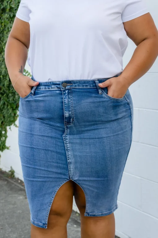 Riley Denim Midi Skirt