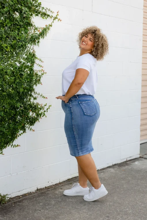 Riley Denim Midi Skirt