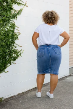Riley Denim Midi Skirt