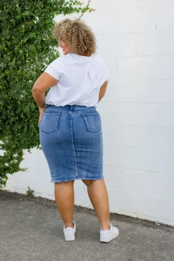 Riley Denim Midi Skirt