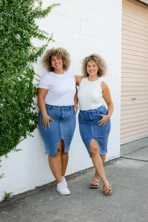 Riley Denim Midi Skirt