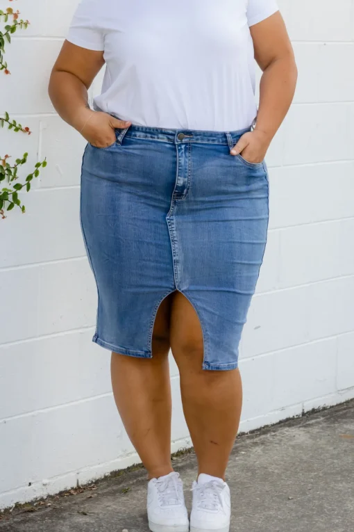 Riley Denim Midi Skirt