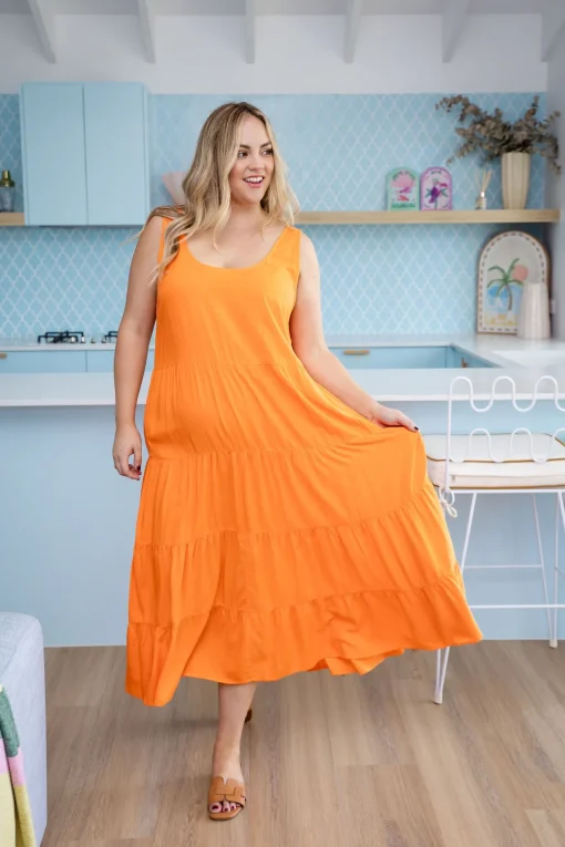 Ronnie Maxi Dress in Orange