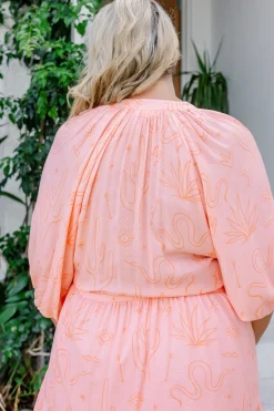 Sienna Dress in Orange Sahara