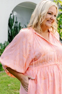 Sienna Dress in Orange Sahara