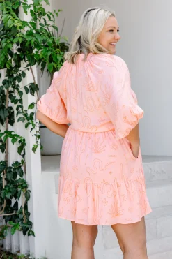 Sienna Dress in Orange Sahara