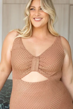 Tallulah Maxi Dress in Rust & Gold