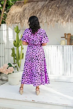 *UNICORN* Charlize Maxi Dress in Purple Cheetah by Kasey Rainbow