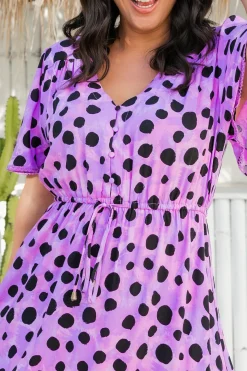 *UNICORN* Charlize Maxi Dress in Purple Cheetah by Kasey Rainbow