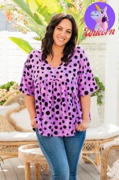 *UNICORN* Peak Top in Purple Cheetah by Kasey Rainbow