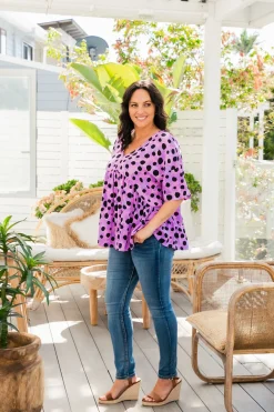 *UNICORN* Peak Top in Purple Cheetah by Kasey Rainbow